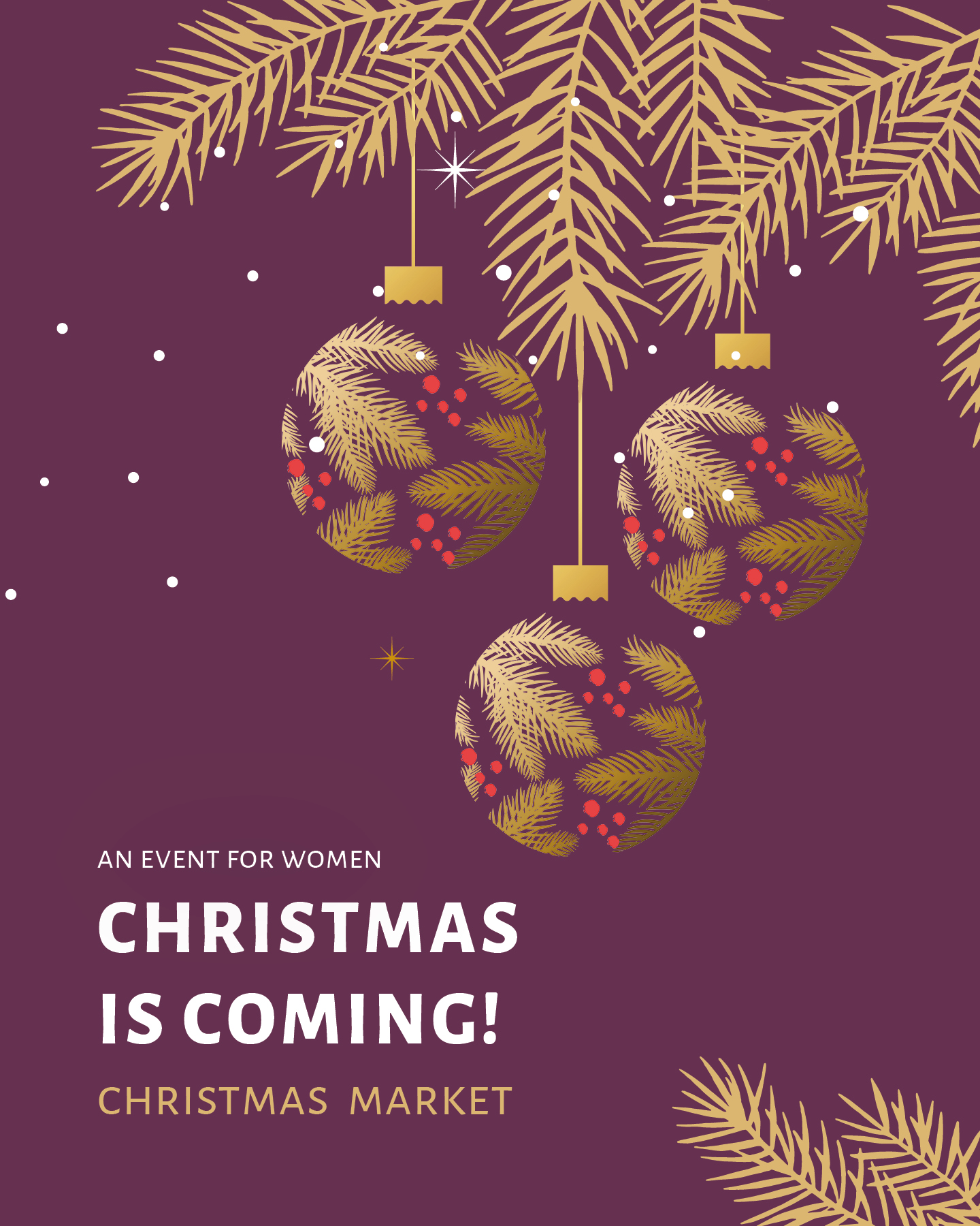 Christmas is coming, festive Christmas market for women